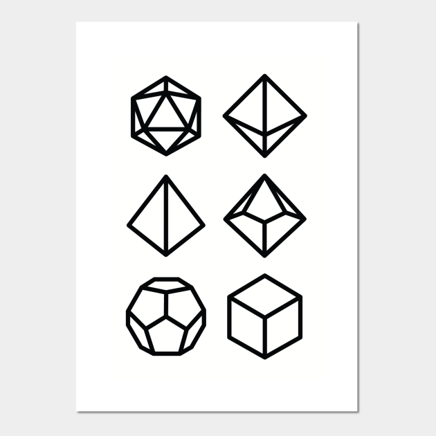 Polyhedral Dice Icons RPG D20 - Dnd - Posters and Art Prints | TeePublic